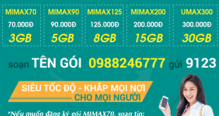 Bảng giá các gói cước 4G Viettel GIÁ RẺ X5 data