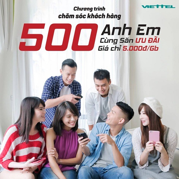 Viettel khuyến mãi cho 500 khách hàng đầu tiên mua 1GB chỉ 5.000đ