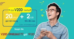 Thông tin chi tiết về gói cước V20D Viettel