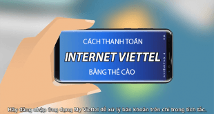 Hướng dẫn thanh toán cước Internet Viettel bằng thẻ cào