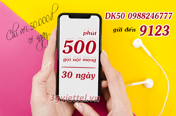 Hướng dẫn đăng ký gói cước gọi thoại nội mạng DK50 Viettel