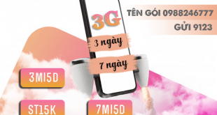 Hướng dẫn cách đăng ký gói cước 3G viettel 3 ngày, 7 ngày