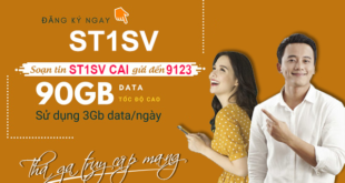 Ưu đãi 90GB data chỉ 120k khi đăng ký gói cước ST1SV Viettel