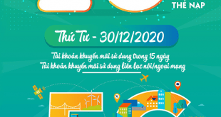 Viettel khuyến mãi ngày 30/12/2020 ưu đãi NGÀY VÀNG cho tất cả TB trả trước