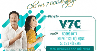 Đăng ký gói cước V7C Viettel nhận data, gọi thoại, SMS miễn phí cả ngày