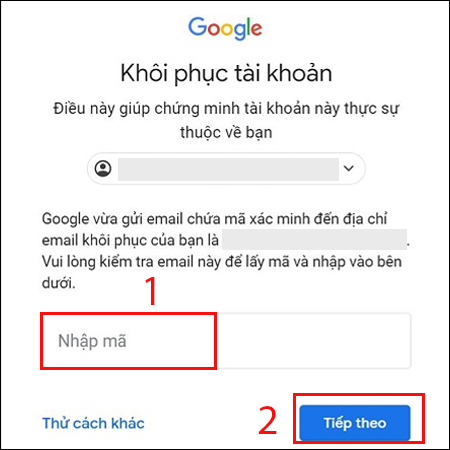 Cách lấy lại mật khẩu Gmail không cần số điện thoại 