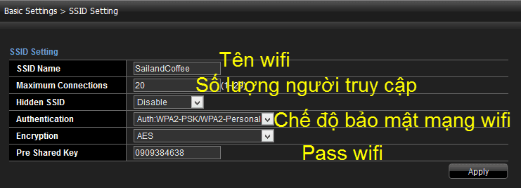 192.168.1.100:8080 Cách thay đổi mật khẩu WiFi Vettel