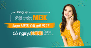 Cách đăng ký MI3K Viettel có ngay 100MB data tốc độ cao dùng cả ngày