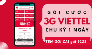 Cách đăng ký gói cước 3G Viettel 1 ngày giá chỉ từ 2K 3K 5K