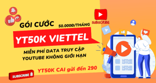 Đăng ký gói cước YT50K Viettel miễn phí data xem Youtube cả tháng