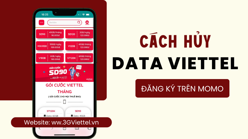 Hướng dẫn cách hủy data Momo Viettel nhanh chóng nhất 